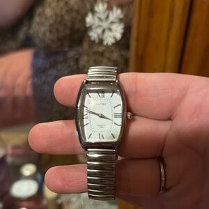 Silver and White Quartz Watch